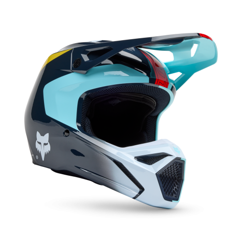 Fox Racing Yth V1 Elevated Helm - blau