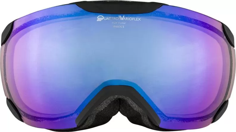 Alpina PHEOS S QV Ski Goggles - Black Matt/Blue