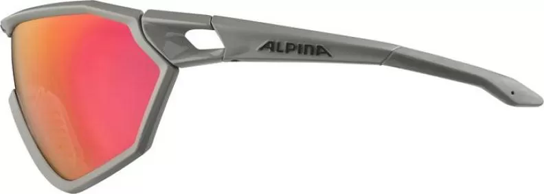 Alpina S-Way QV Eyewear - moon-grey matt, rainbow mirror