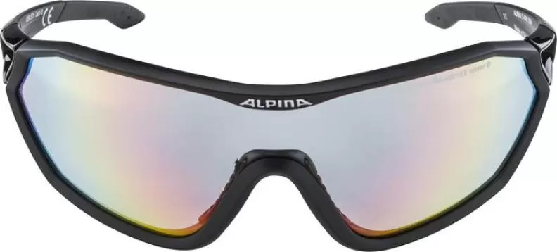 Alpina S-WAY QV Eyewear - black matt, rainbow mirror