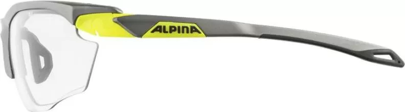 Alpina TWIST FIVE HR V Eyewear - tin matt-neon yellow, black