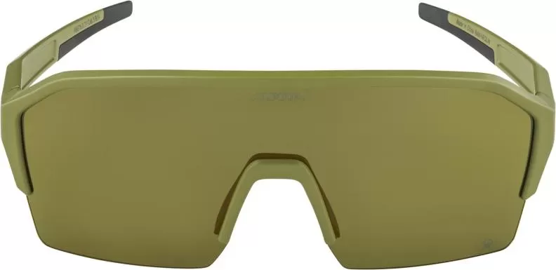 Alpina RAM HR Q-LITE Eyewear - Olive Matt, Gold Mirror