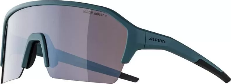 Alpina RAM HR Q-LITE Sonnenbrille - dirt-blue matt, silver mirror