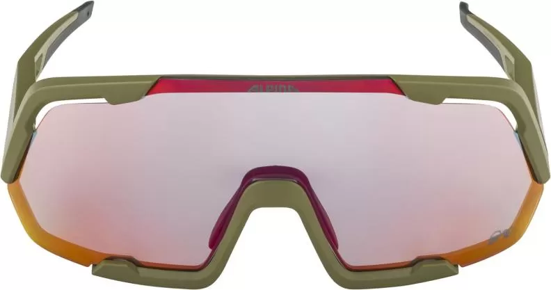 Alpina ROCKET QV Sonnenbrille - Olive Matt, Rainbow Mirror