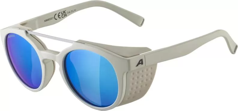Alpina GLACE Eyewear - Cool Grey Matt, Mirror Blue