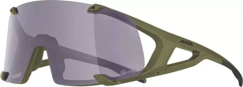 Alpina HAWKEYE Q-LITE V Eyewear - olive matt, purple