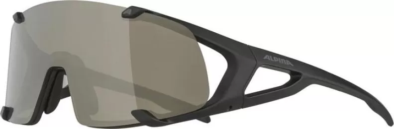 Alpina HAWKEYE Q-LITE Sonnenbrille - black matt, silver mirror