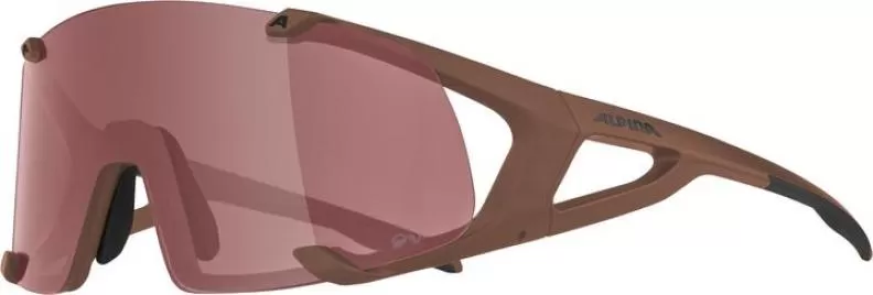 Alpina HAWKEYE Q-LITE Sonnenbrille - brick matt, black-red mirror
