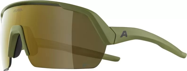 Alpina Turbo HR Q-Lite Sonnenbrille - Olive Matt, Bronce Mirror