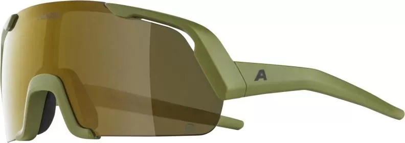 Alpina Rocket Junior Q-Lite Eyewear - Olive Matt, Bronce Mirror
