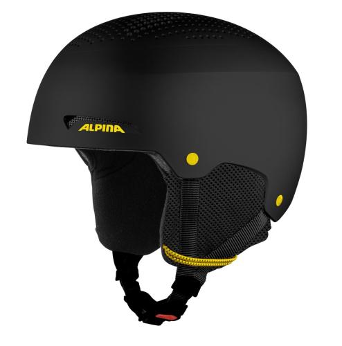 Alpina Pala Skihelm - Black Matt-Yellow