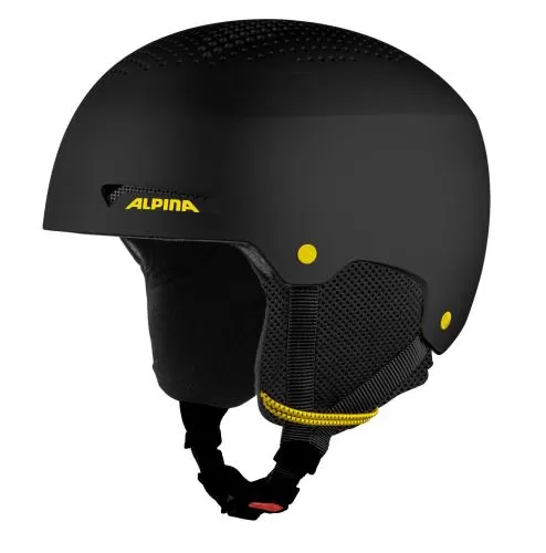 Alpina Pala Ski Helmet - Black Matt-Yellow
