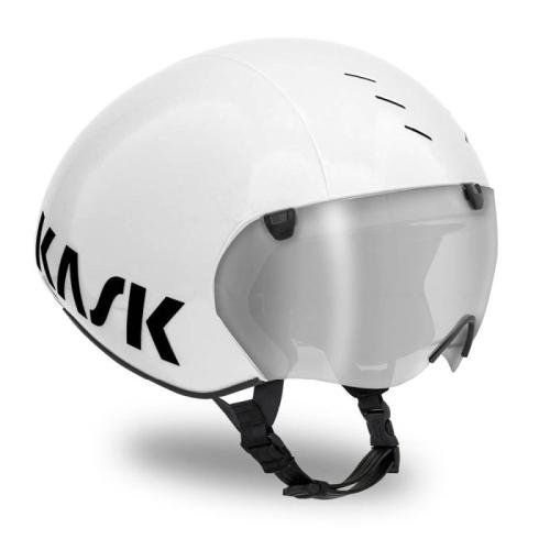 Einzelstück Kask Velohelm mit Visier Bambino Pro TT - White