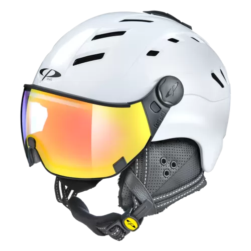 CP Ski Helmet CAMURAI -pearlwhite shiny / white shiny