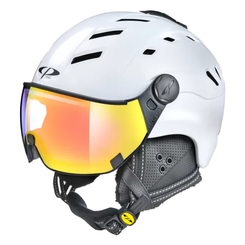 CP Skihelm CAMURAI - pearlwhite shiny / white shiny