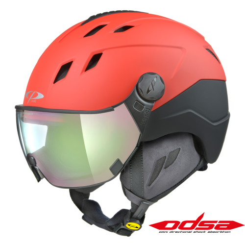 Image of CP Skihelm CORAO + - red soft touch / black soft touch