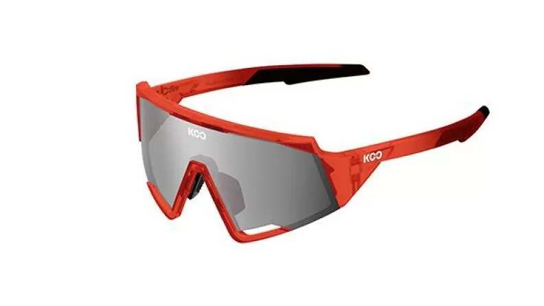 KOO Spectro Sports Glasses - red glass/smoke mirror lenses