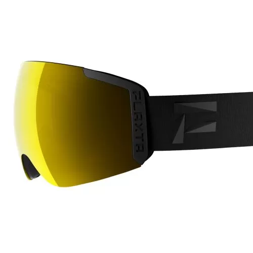Flaxta Ski Goggle Episode - Black, Gold Mirror