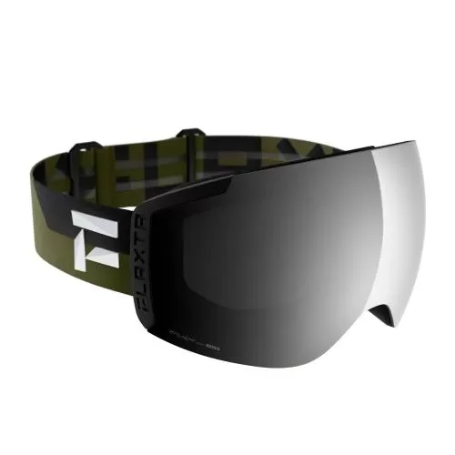 Flaxta Ski Goggle Episode - Dust Green-Black, Silver Mirror