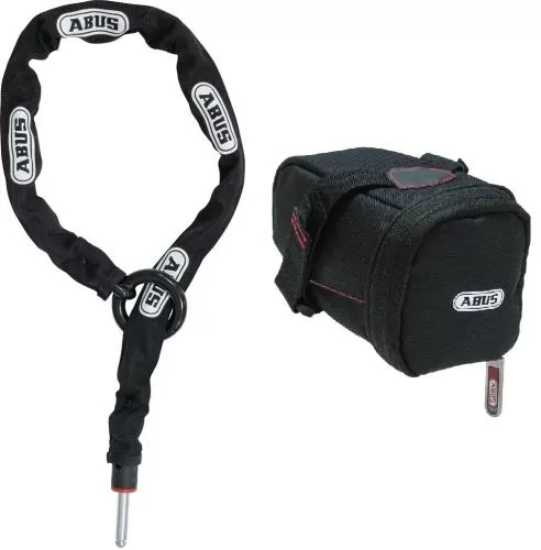 Abus Schlaufenkette Adaptor Chain 2.0 6KS/100 mit Satteltasche ST5950 - schwarz
