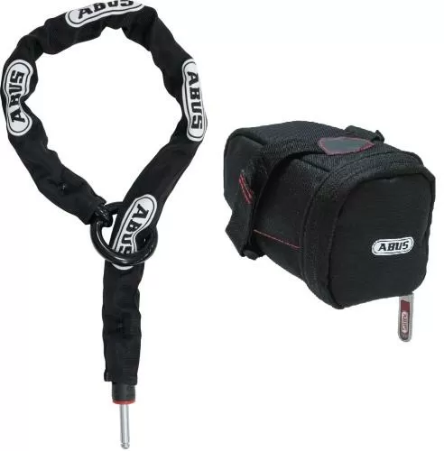 Abus Schlaufenkette Adaptor Chain 2.0 8KS/85 mit Satteltasche ST5950 - black