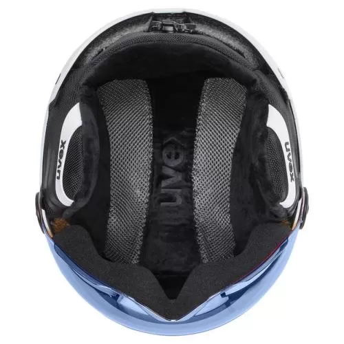 Uvex Ski Helmet Rocket Junior Visor - White-Black Matt
