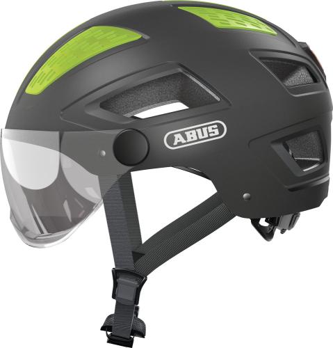 Einzelstück ABUS Hyban 2.0 ACE Velohelm mit Visier - Titan