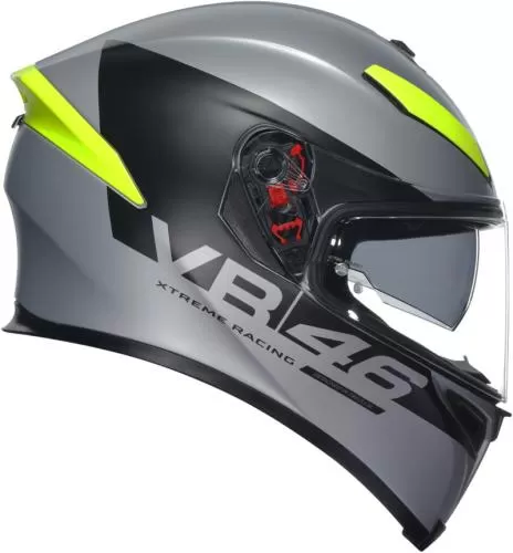 AGV K-5 S Top Apex 46 Full Face Helmet - gray-black-fluo green