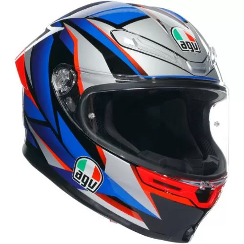 AGV K-6 S Multi Slashcut Integralhelm - schwarz-blau-rot