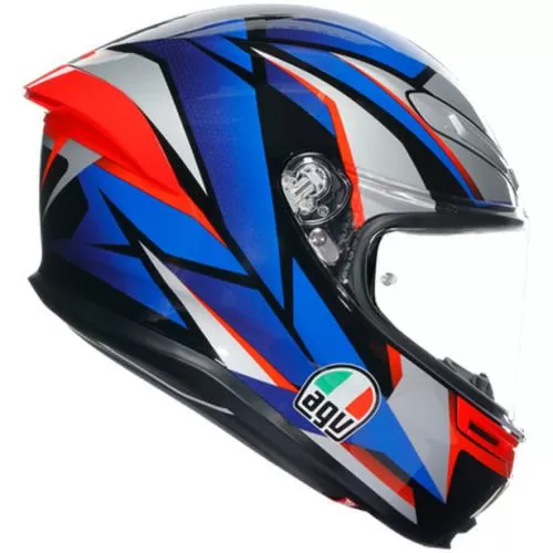 AGV K-6 S Multi Slashcut Integralhelm - schwarz-blau-rot