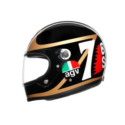 AGV X3000 Barry Sheene Full Face Helmet - black-bronze-white