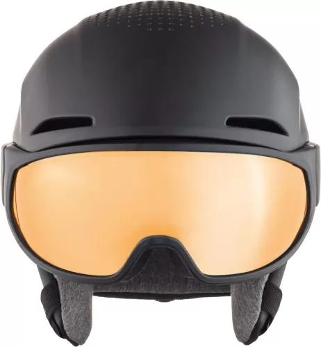 Alpina Alto Q-Lite Visor Ski Helmet - Black Matt