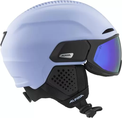 Alpina Alto Q-Lite Visor Ski Helmet - Lilac Black Matt