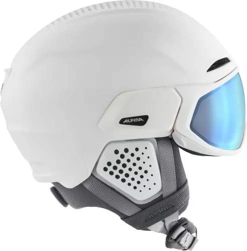 Alpina Alto Q-Lite Visor Ski Helmet - White Matt