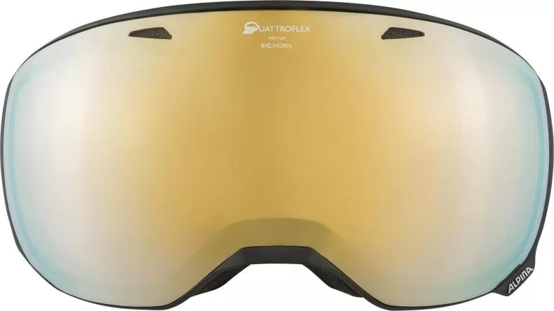 Alpina BIG HORN Q Skibrille - Black Matt Gold Sph.