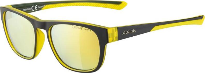 Image of Alpina LINO II Sonnenbrillen - Black Neon Transparent Matt Mirror Neon Yellow