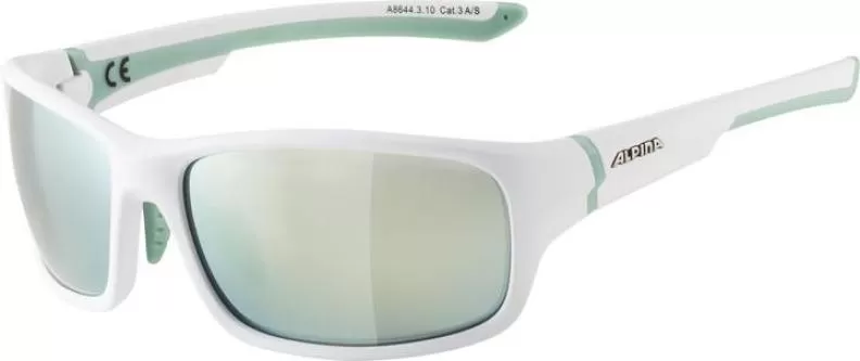 Alpina LYRON S Eyewear - white matt-pistachio emerald mirror