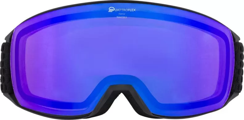 Alpina Nakiska Q Skibrille - Black Matt Mirror Blue