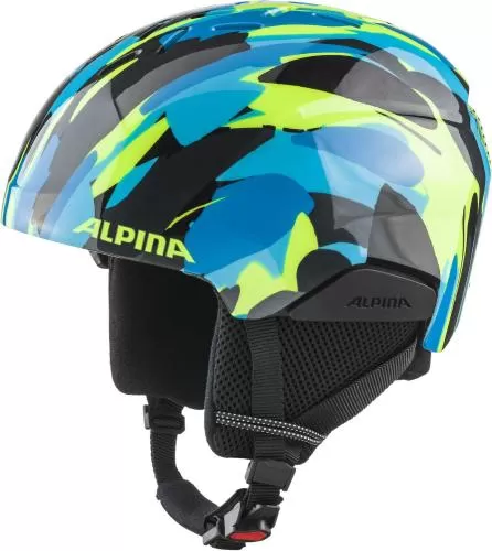 Alpina Pizi Ski Helmet - Neon-Blue Green Gloss