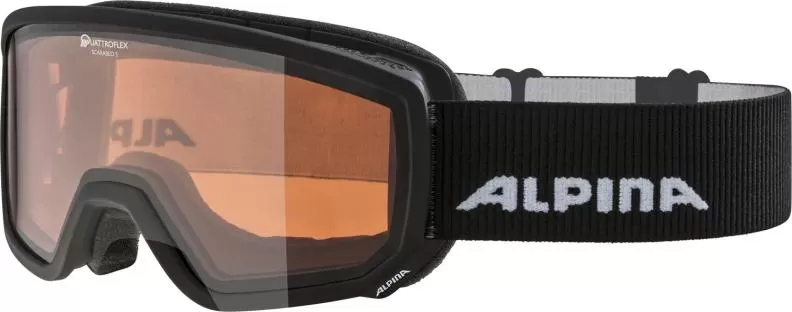 Alpina SCARABEO S Q Skibrille - Black Matt/Brown