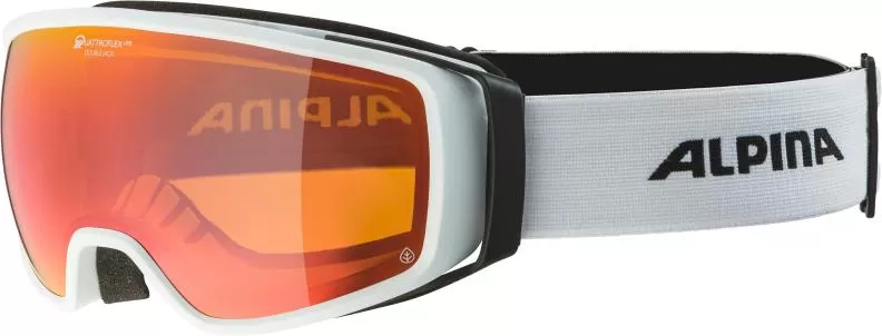 Alpina Skibrille Double Jack Planet Q-Lite - White Matt/Rainbow