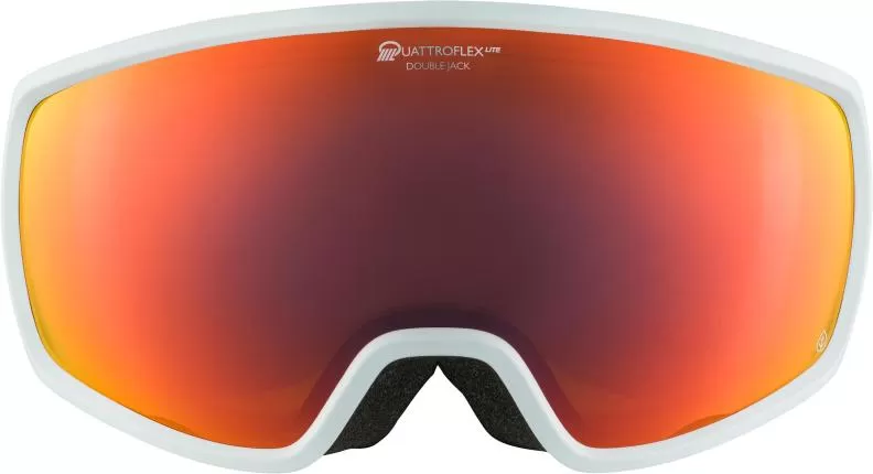 Alpina Ski Goggles Double Jack Planet Q-Lite - White Matt/Rainbow