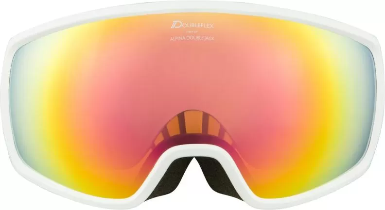 Alpina Ski Goggles Double Jack Q-Lite - White Rainbow