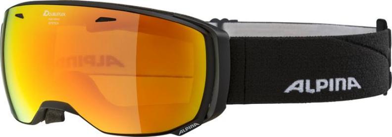 Alpina Skibrille ESTETICA Q-Lite - Black Matt Mirror Red S2