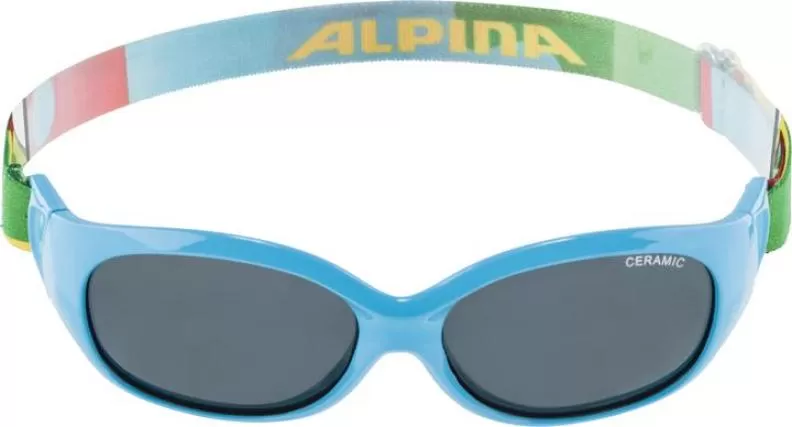 Alpina SPORTS FLEXXY Kids Sportbrille - cyan-puzzle black