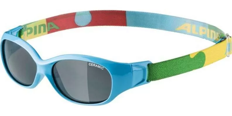 Alpina SPORTS FLEXXY Kids Eyewear - cyan-puzzle black