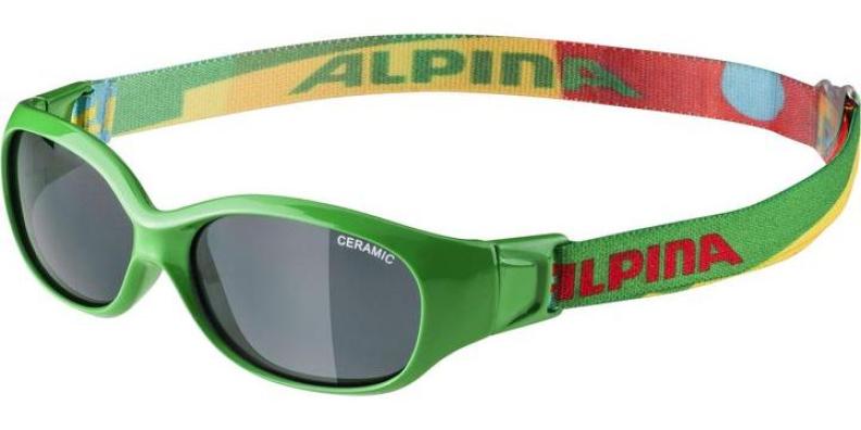 Image of Alpina SPORTS FLEXXY Kids Sonnenbrillen - green-puzzle black