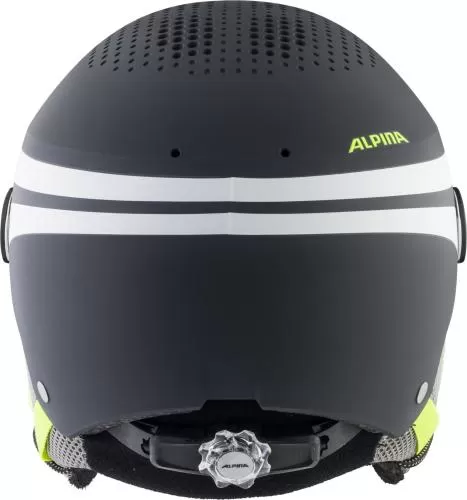 Alpina Zupo Visor Ski Helmet - Charcoal-Neon Matt