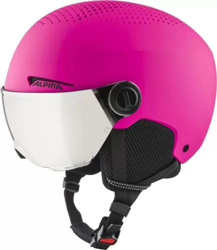 Alpina Zupo Visor Ski Helmet - Pink Matt