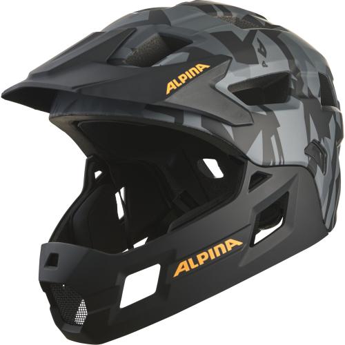 Alpina Rupi Velohelm - black-camo orange matt